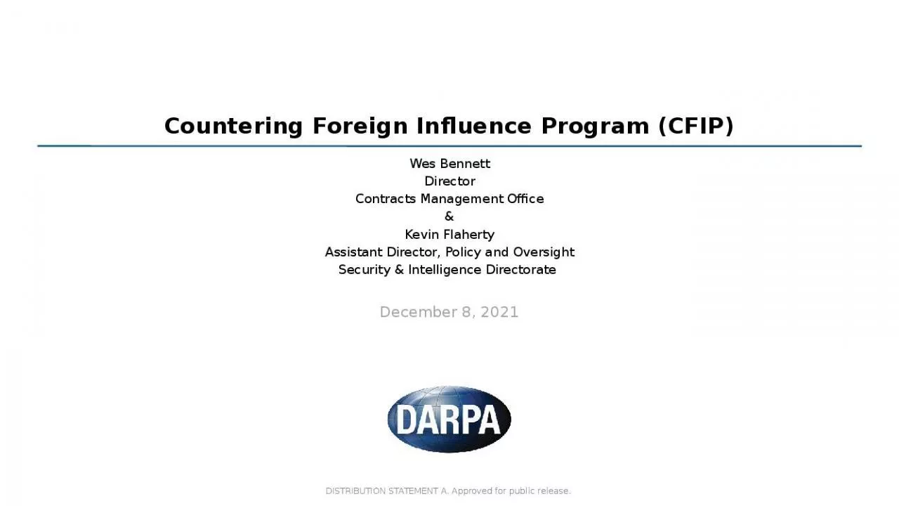 PPT-Countering Foreign Influence Program (CFIP)