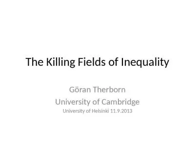 The Killing Fields of Inequality