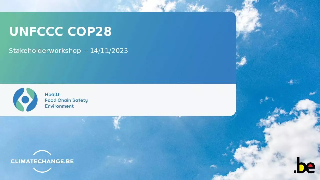 PPT-UNFCCC COP28