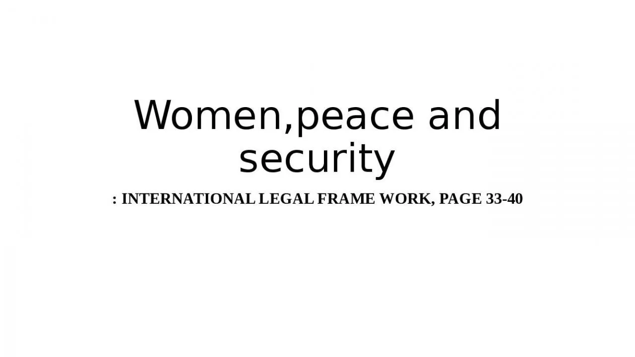 PPT-Women,peace and security