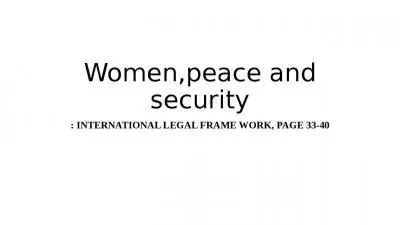 Women,peace and security