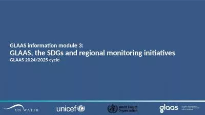 GLAAS information module 3: GLAAS, the SDGs and regional monitoring initiatives GLAAS 2024/2025 cycle