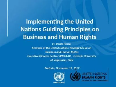 Implementing the United Nations Guiding Principles on Business and Human Rights