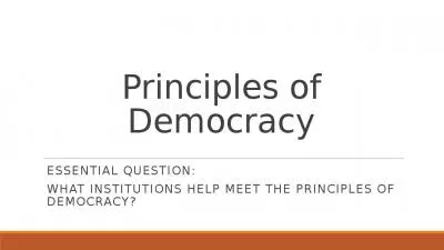 Principles of Democracy