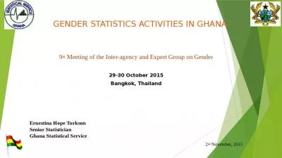 Gender Statistics Activities in Ghana