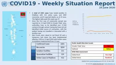 COVID19 - Weekly Situation Report 25 June 2020