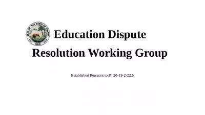 Education Dispute l Resolution Working Group