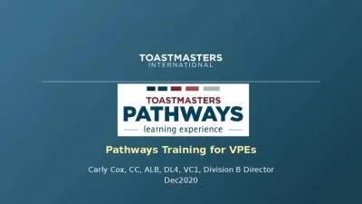 Pathways Training for VPEs