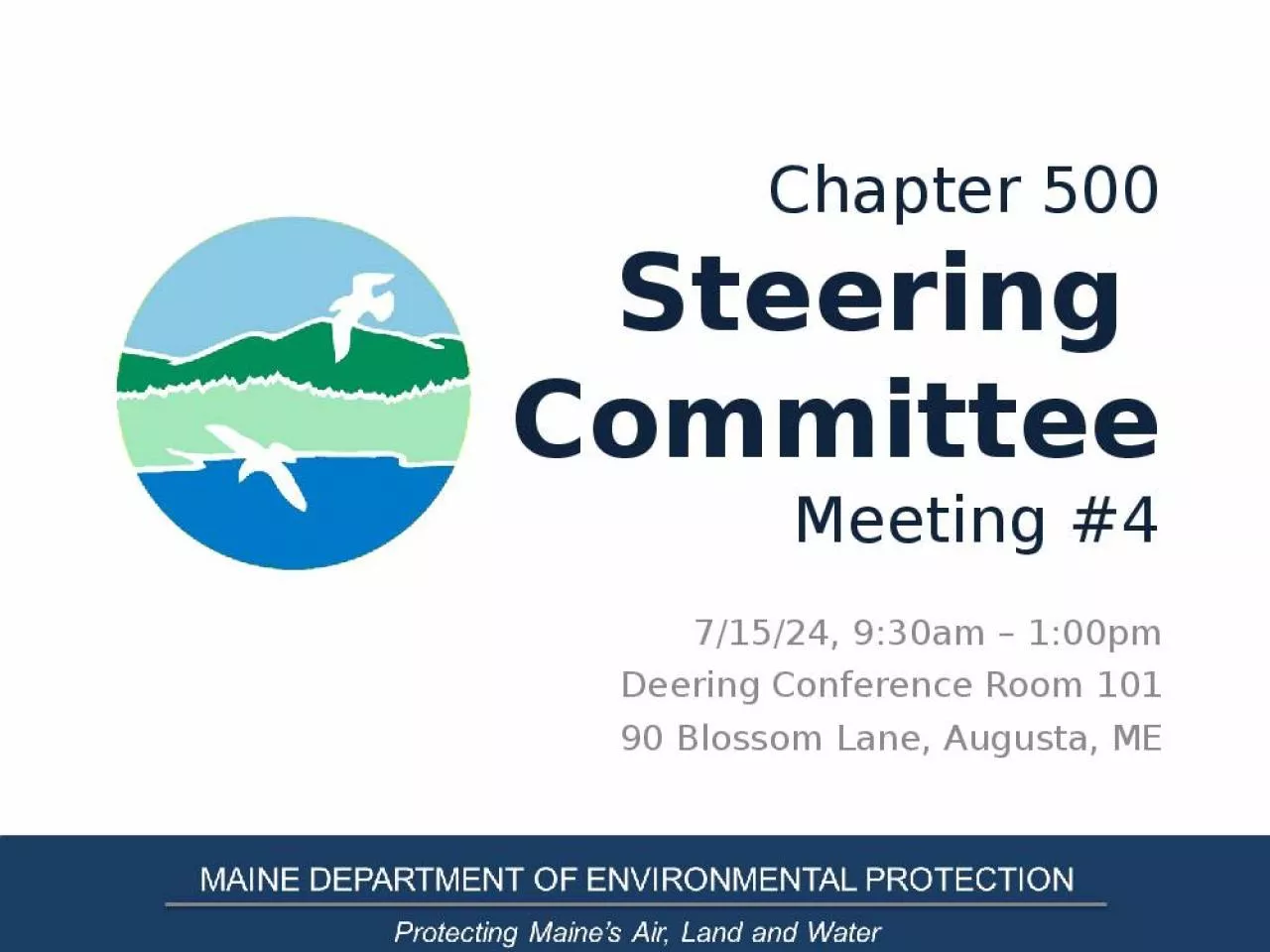 PPT-Chapter 500 Steering Committee Meeting #4