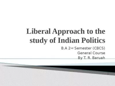 Liberal Approach to the study of Indian Politics