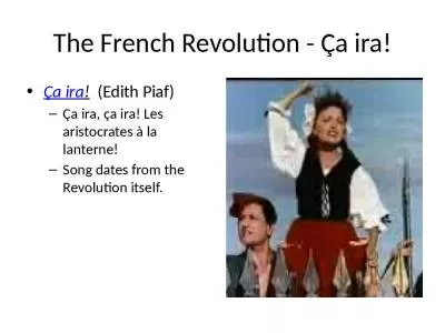 The French Revolution -  a ira!