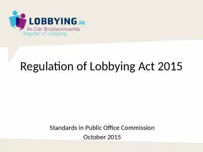 Regulation of Lobbying Act 2015