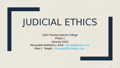 Judicial Ethics