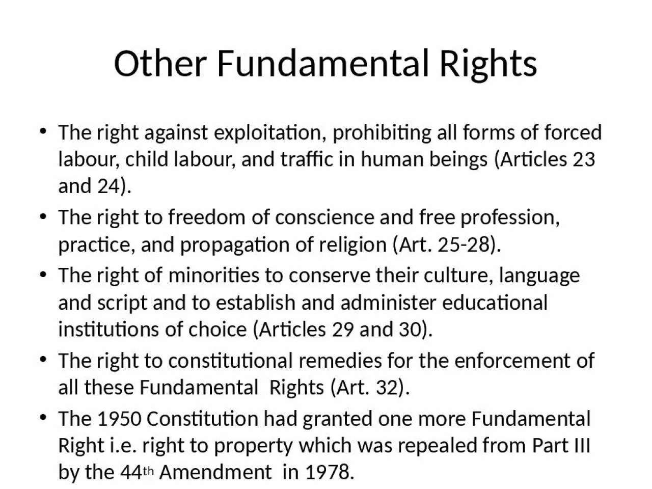 PPT-Other Fundamental Rights