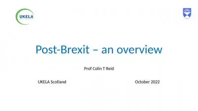 Post-Brexit   an overview