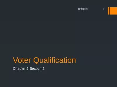 Voter Qualification