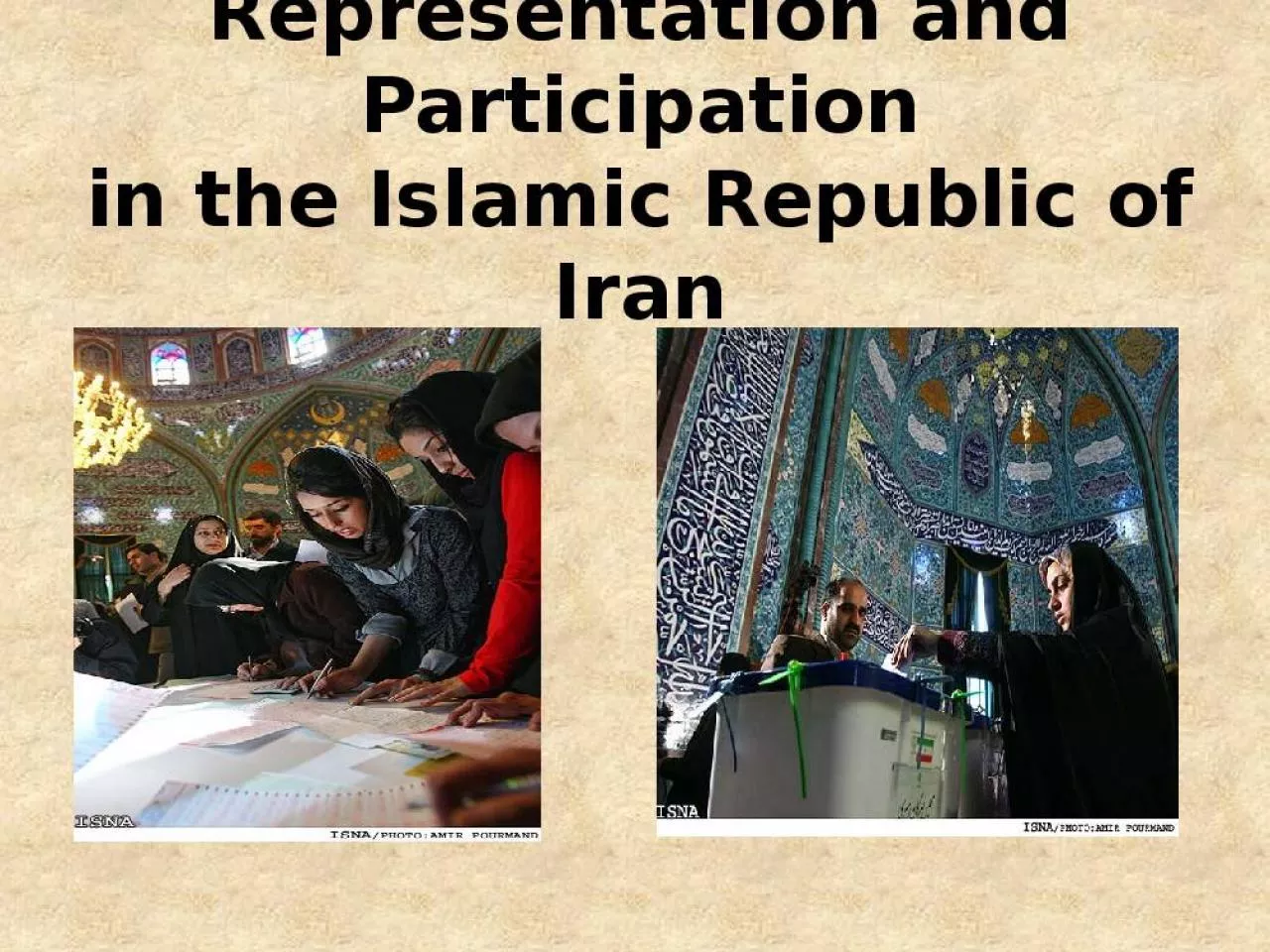 PPT-Representation and Participation in the Islamic Republic of Iran