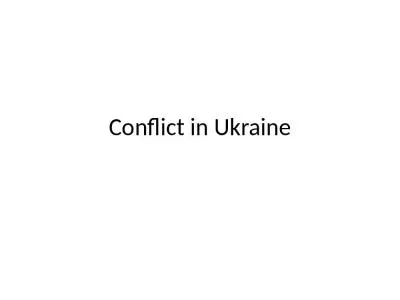 Conflict in Ukraine