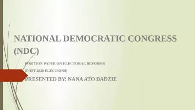 NATIONAL DEMOCRATIC CONGRESS (NDC)