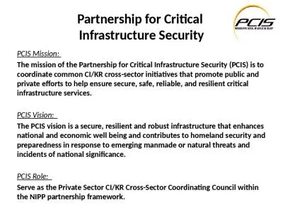 Partnership for Critical  Infrastructure Security