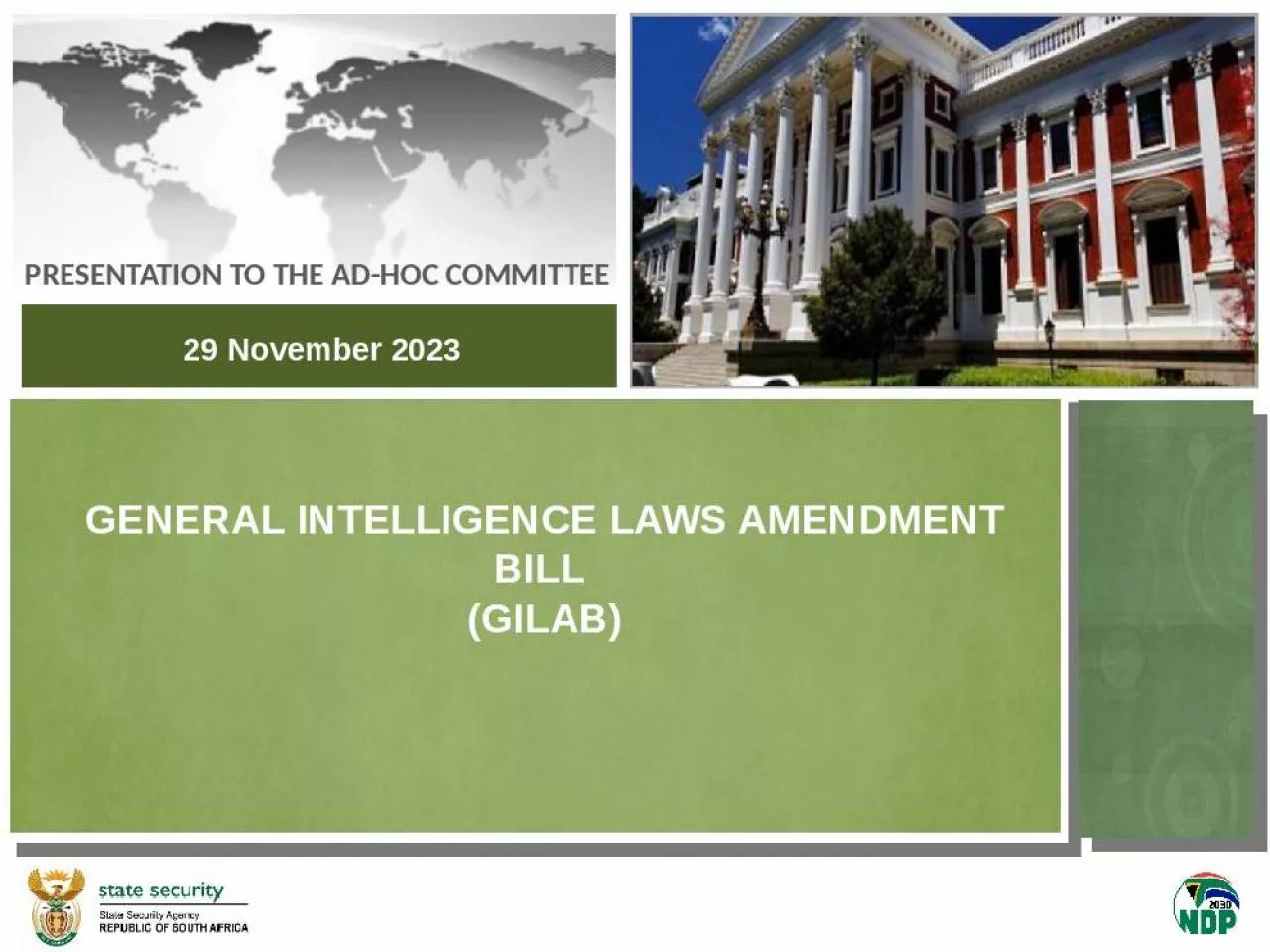 PPT-GENERAL INTELLIGENCE LAWS AMENDMENT BILL (GILAB)