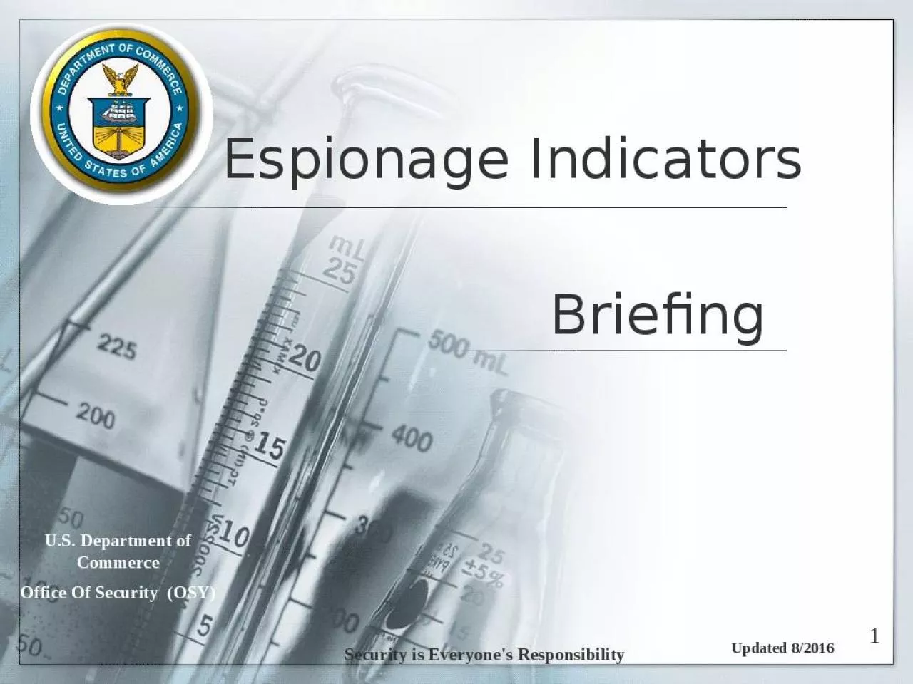 PPT-Espionage Indicators