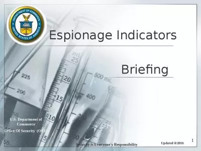 Espionage Indicators