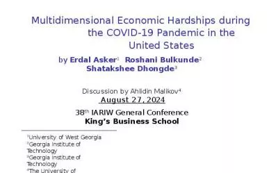 Multidimensional Economic Hardships during the COVID-19 Pandemic in the United States