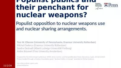 Populist publics and their penchant for nuclear weapons?