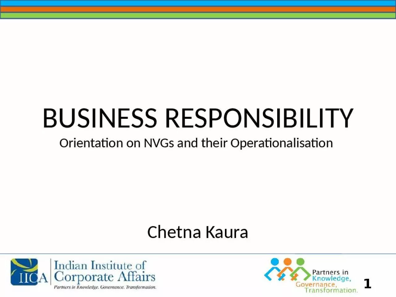 PPT-BUSINESS RESPONSIBILITY Orientation on NVGs and their Operationalisation