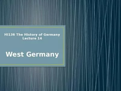 HI136 The History of Germany Lecture 14