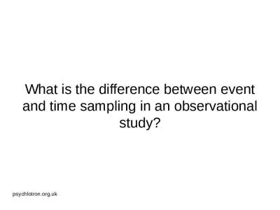 What is the difference between event and time sampling in an observational study?