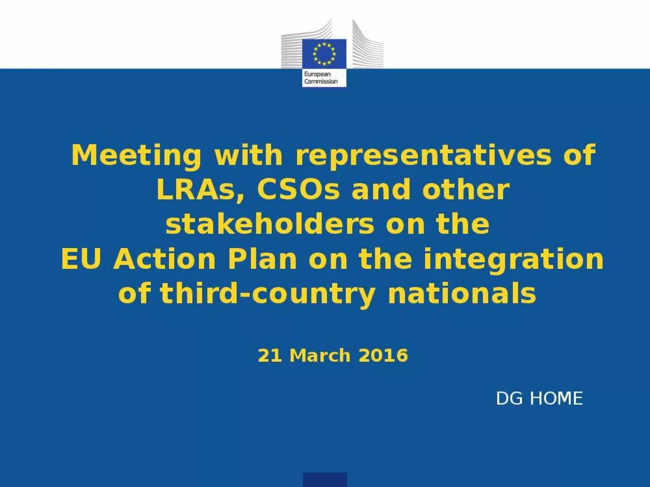 PPT-Meeting with representatives of LRAs, CSOs and other stakeholders on the EU Action Plan