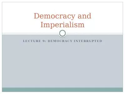 Democracy and Imperialism