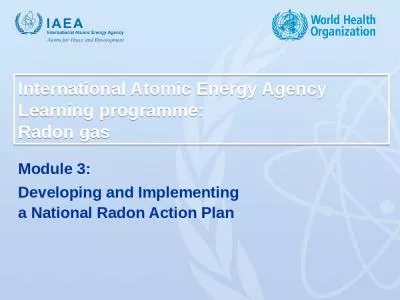 International Atomic Energy Agency Learning programme: Radon gas