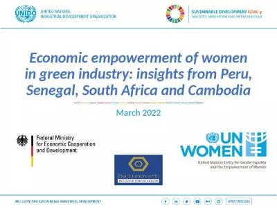 Economic empowerment of women in green industry: insights from Peru, Senegal, South Africa and Cambodia