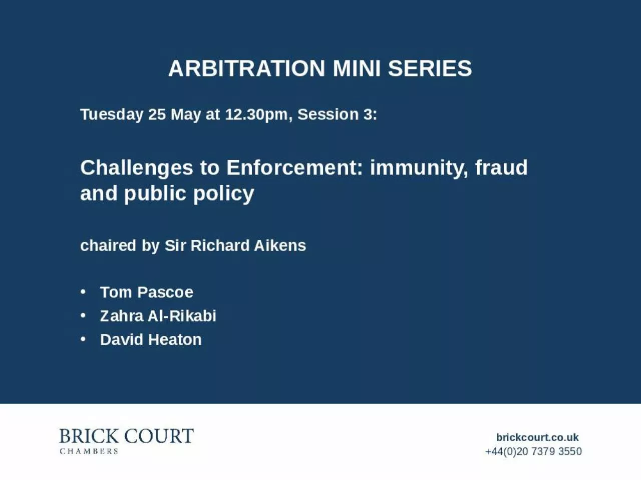 PPT-Arbitration mini series