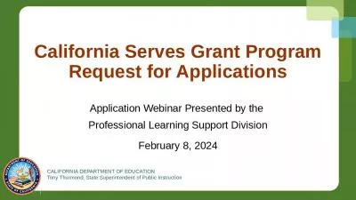 California Serves Grant Program Request for Applications