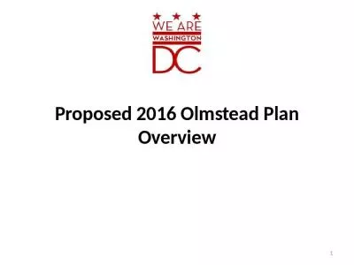 Proposed 2016 Olmstead Plan Overview