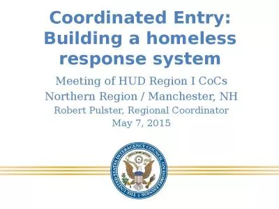 Coordinated Entry: Building a homeless response system