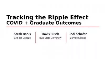 Tracking the Ripple Effect  COVID + Graduate Outcomes