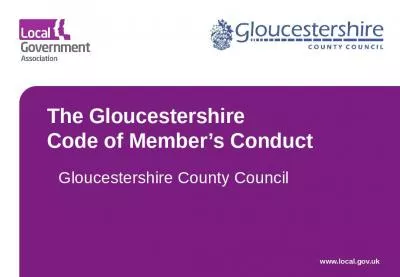 The Gloucestershire  Code of Member s Conduct