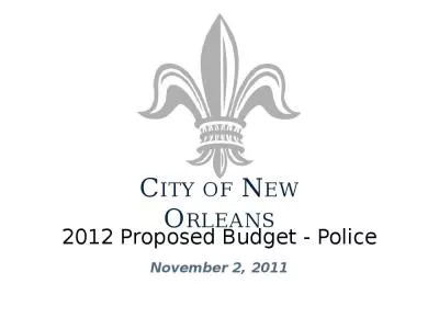 2012 Proposed Budget - Police