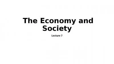 The Economy and Society