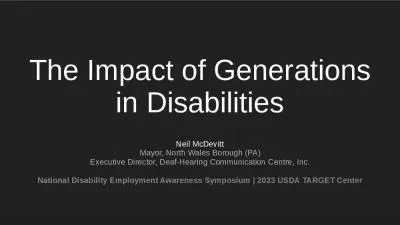 The Impact of Generations in Disabilities