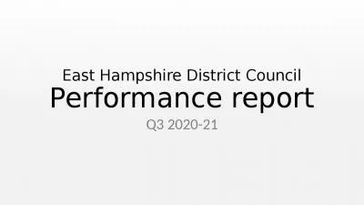 East Hampshire District Council Performance report