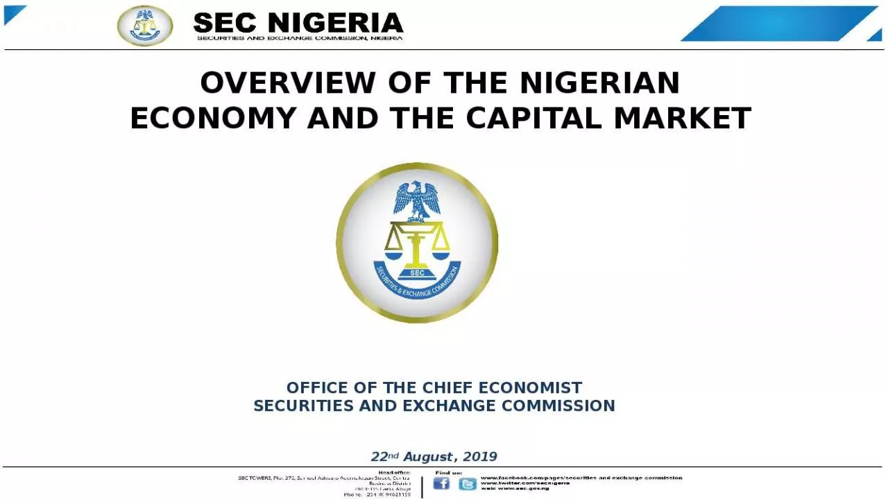 PPT-OVERVIEW OF THE NIGERIAN ECONOMY AND THE CAPITAL MARKET