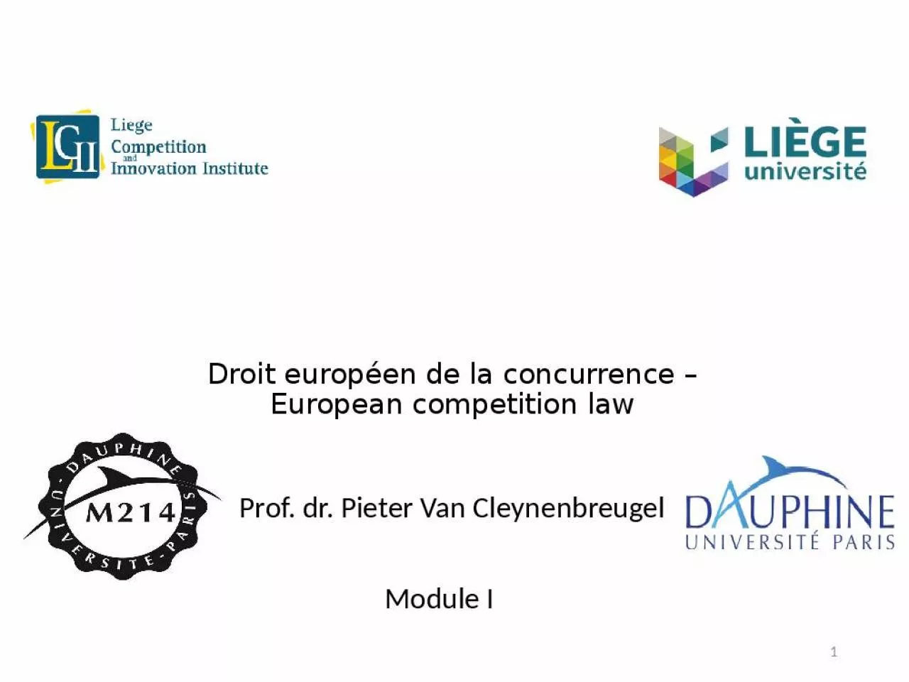 PPT-Droit europ en de la concurrence European competition law