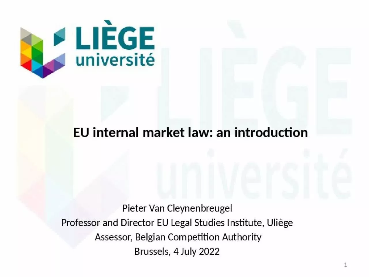 PPT-EU internal market law: an introduction