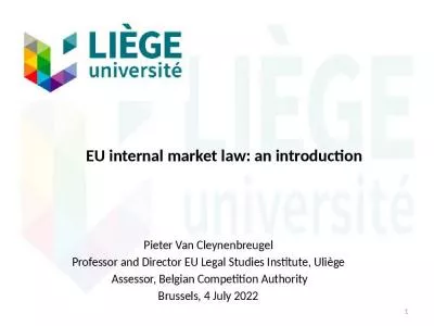 EU internal market law: an introduction